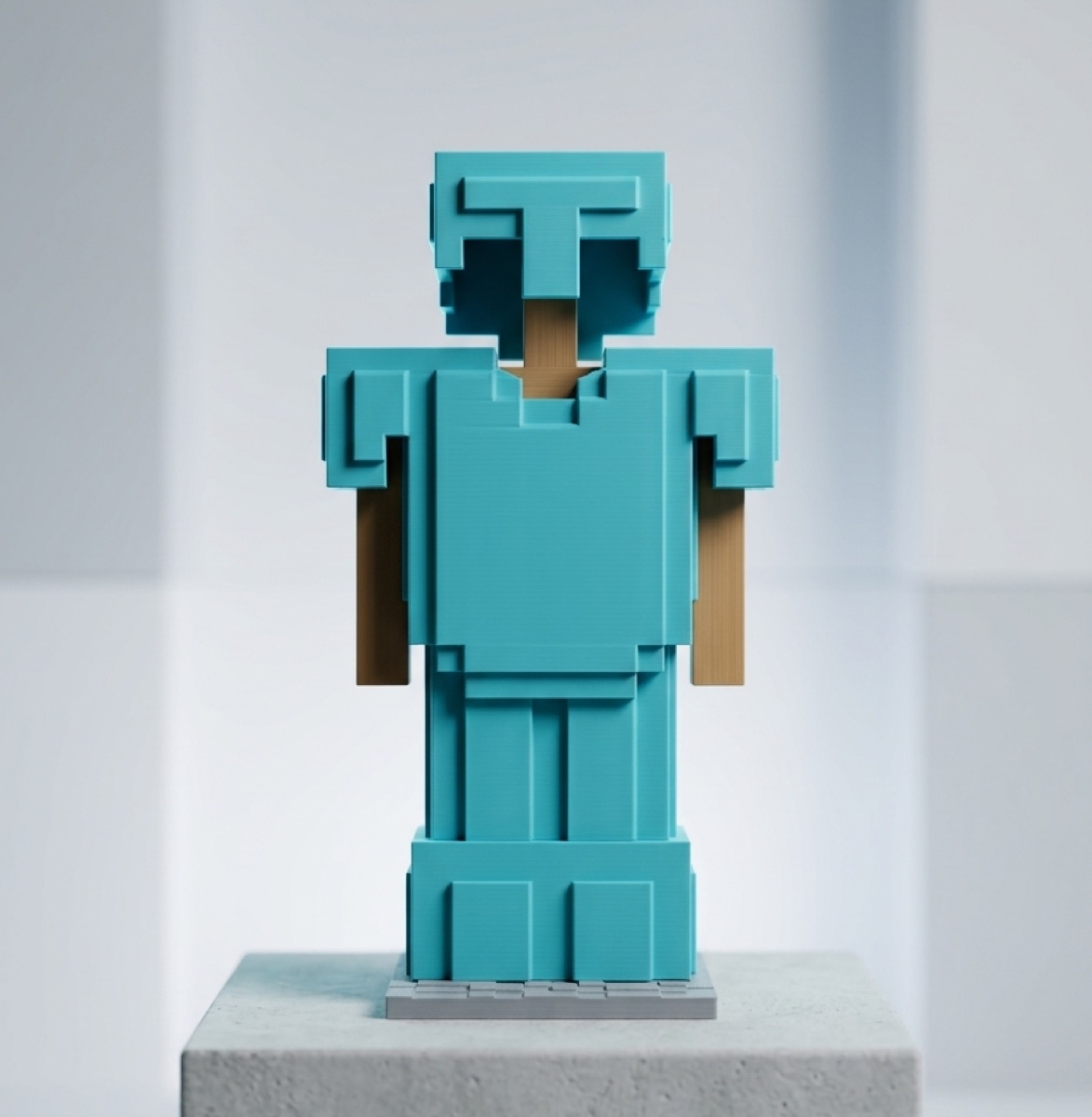 Pixel armor statue